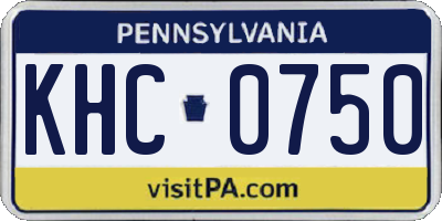 PA license plate KHC0750