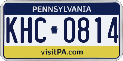 PA license plate KHC0814