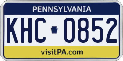 PA license plate KHC0852