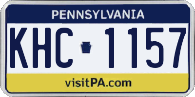 PA license plate KHC1157