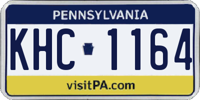 PA license plate KHC1164