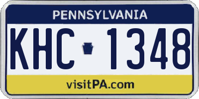 PA license plate KHC1348
