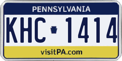 PA license plate KHC1414