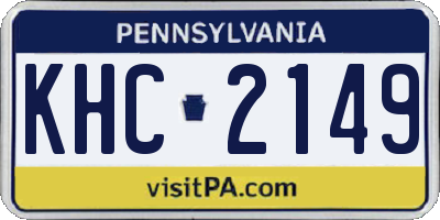 PA license plate KHC2149