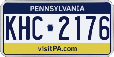 PA license plate KHC2176