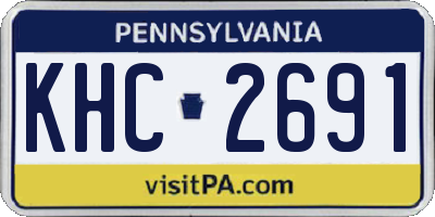 PA license plate KHC2691