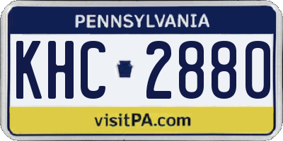 PA license plate KHC2880