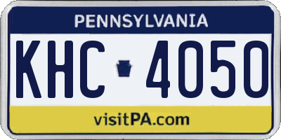 PA license plate KHC4050