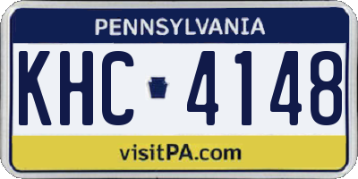 PA license plate KHC4148