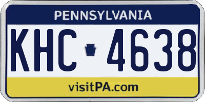 PA license plate KHC4638