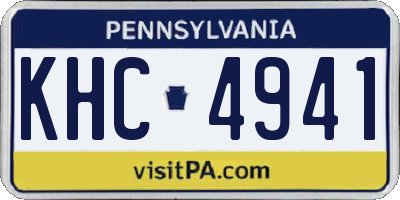 PA license plate KHC4941
