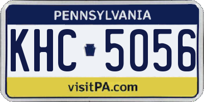 PA license plate KHC5056