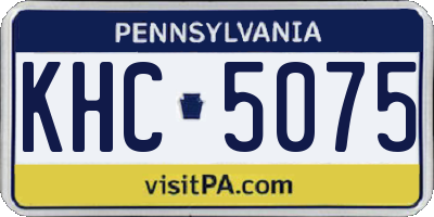 PA license plate KHC5075