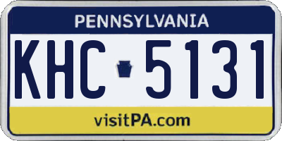 PA license plate KHC5131