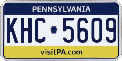 PA license plate KHC5609