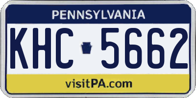 PA license plate KHC5662