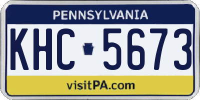 PA license plate KHC5673