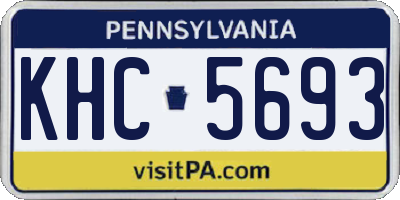 PA license plate KHC5693