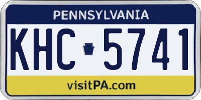 PA license plate KHC5741