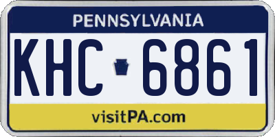PA license plate KHC6861