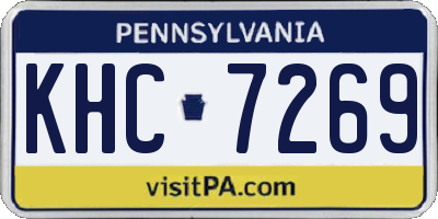 PA license plate KHC7269