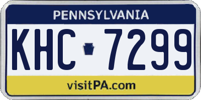 PA license plate KHC7299