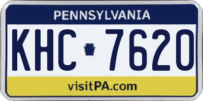 PA license plate KHC7620