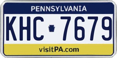 PA license plate KHC7679