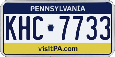 PA license plate KHC7733