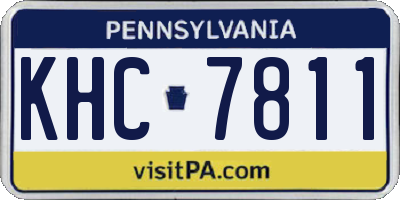 PA license plate KHC7811