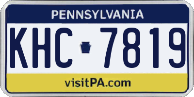 PA license plate KHC7819
