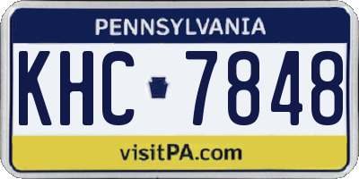 PA license plate KHC7848