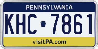 PA license plate KHC7861