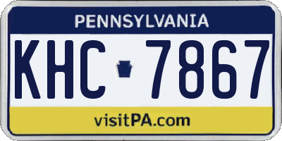 PA license plate KHC7867