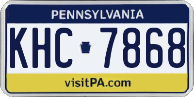 PA license plate KHC7868