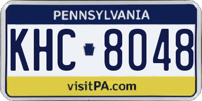 PA license plate KHC8048