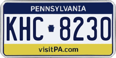PA license plate KHC8230