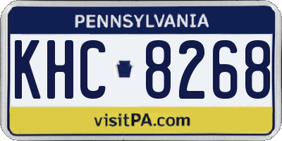 PA license plate KHC8268