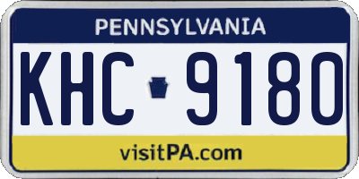 PA license plate KHC9180