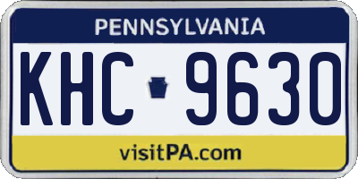 PA license plate KHC9630