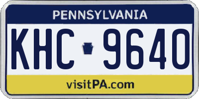 PA license plate KHC9640