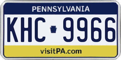 PA license plate KHC9966