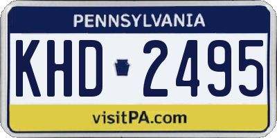 PA license plate KHD2495