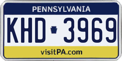 PA license plate KHD3969