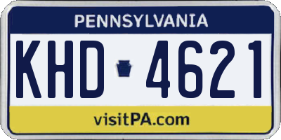 PA license plate KHD4621