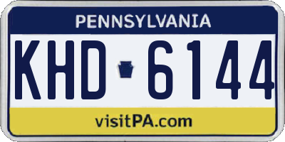PA license plate KHD6144