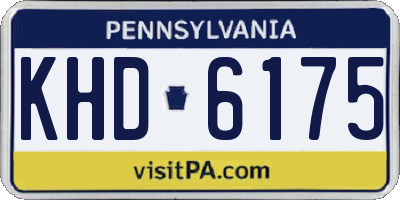 PA license plate KHD6175