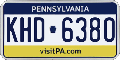 PA license plate KHD6380