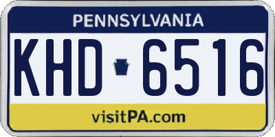 PA license plate KHD6516