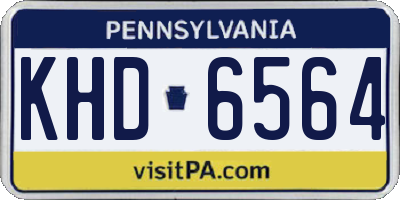 PA license plate KHD6564